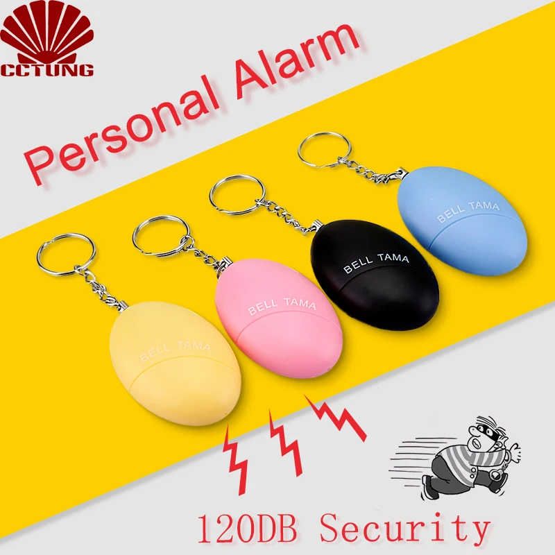 Super Mini 120db Personal Security Alarm Keychain Anti Attack Rape Emergency Personal Alarm Battery Built-in To Help Scare Off