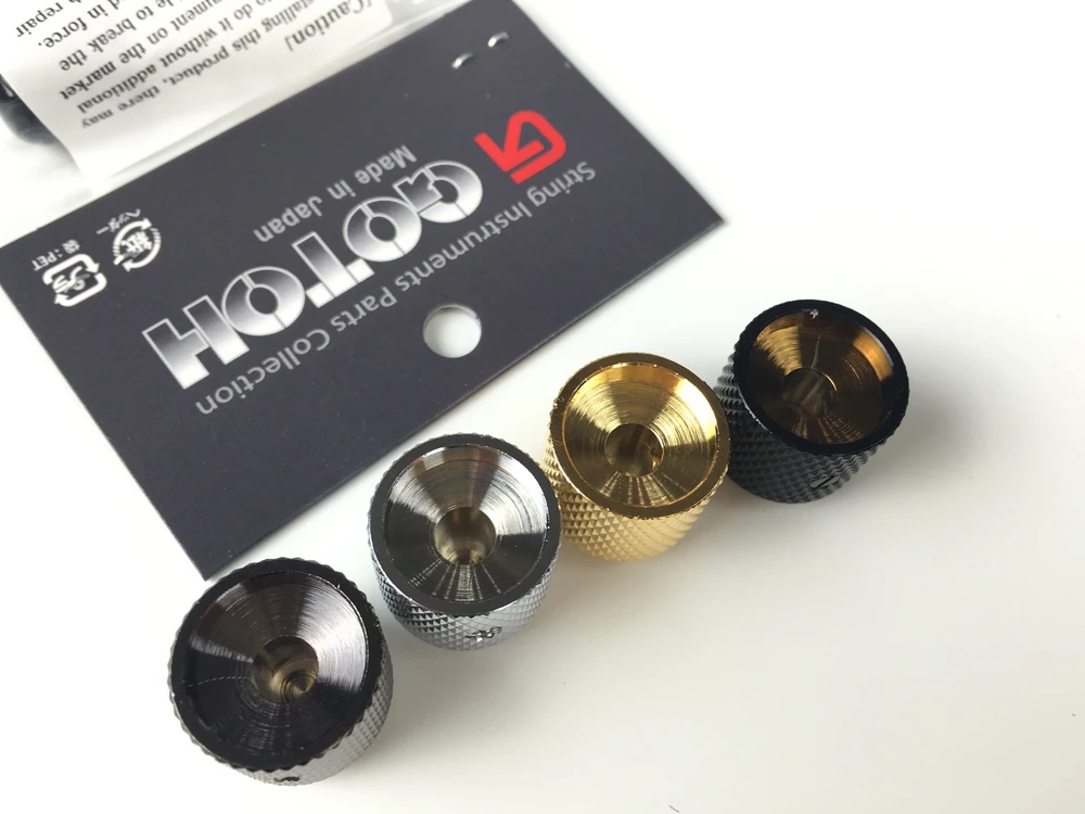 1 Pcs GOTOH Electric Guitar Bass Tone And Volume Metal Electronic Control Knobs Cap 19MM*18.4MM*6.0MM VK1-19 Made In Japan