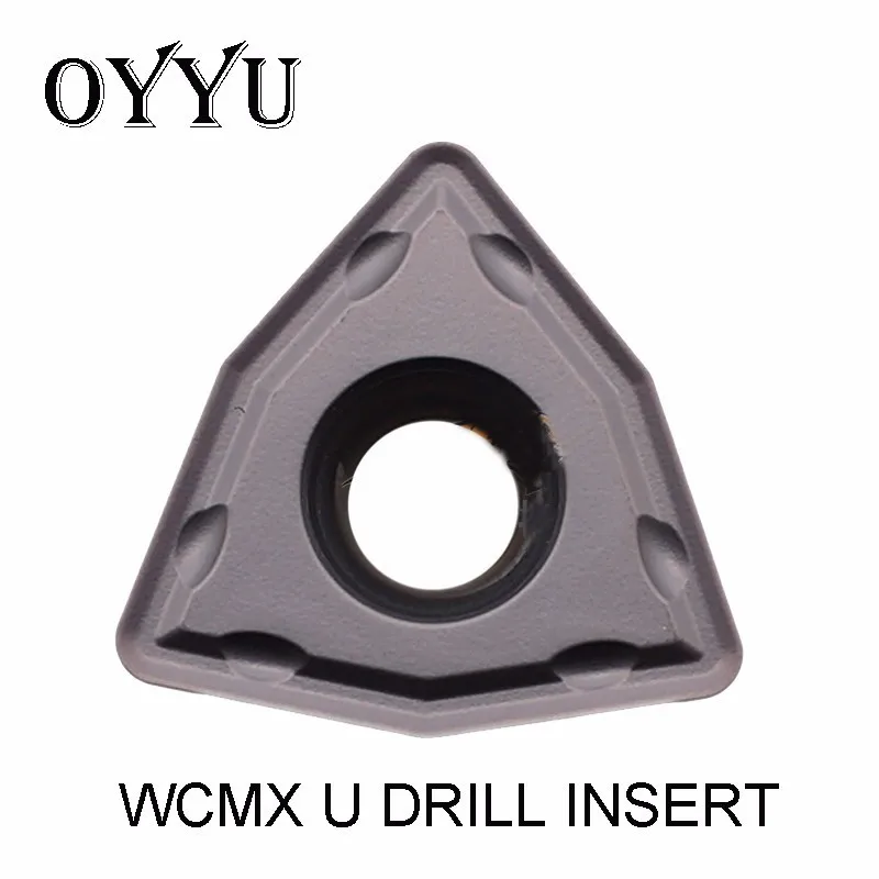 OYYU U drill insert WCMX030208 WCMX040208 WCMX050308 WCMX06T308 WCMX080412 WCMX for Steel and Stainless Steel Lathe Tools CNC