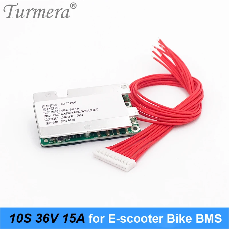 Carte de protection de l'alimentation de la batterie au lithium, 10s 36V, 36V, 42V, 15A, Eddie ion BMS PCB pour scooter électrique, vélo électrique
