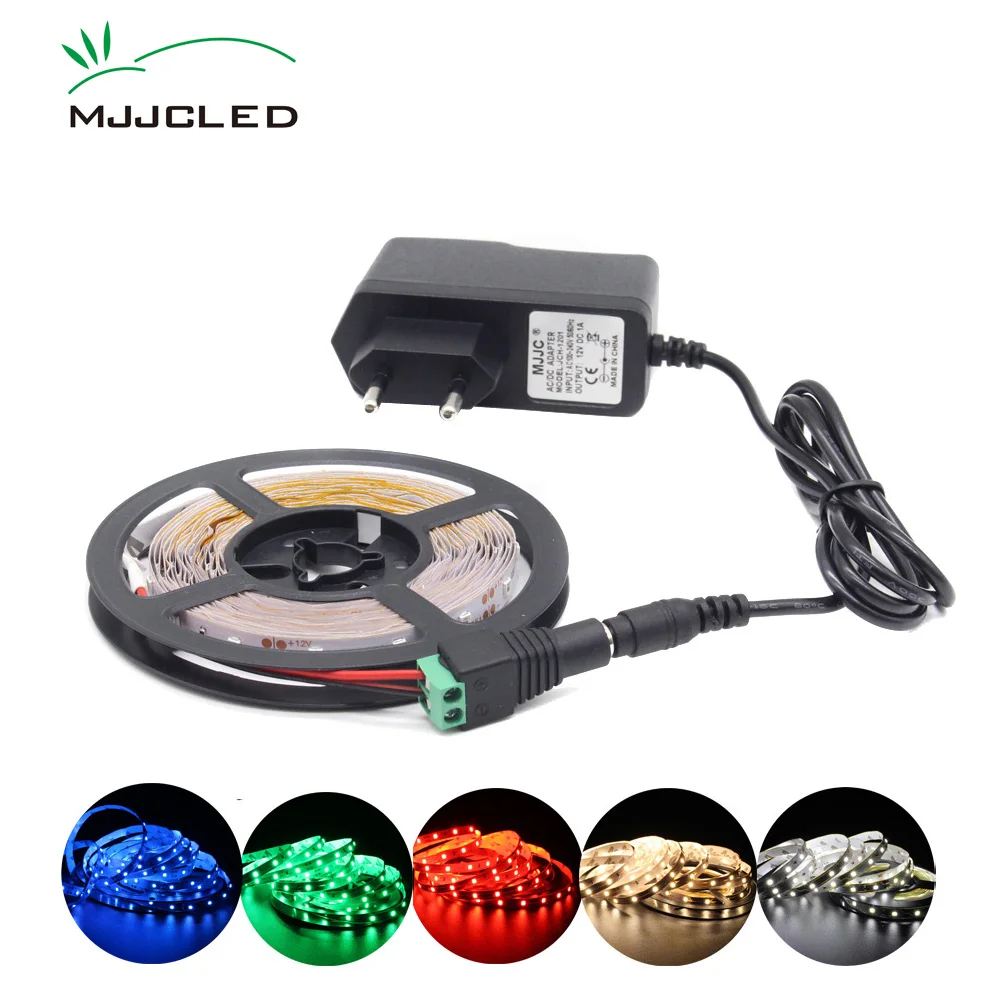 Flexible LED Strip 12V 5M Waterproof LED Stripe 10m RGB Tape SMD 2835 Warm Cool White 12 Volt Tira Ribbon Bias Lighting