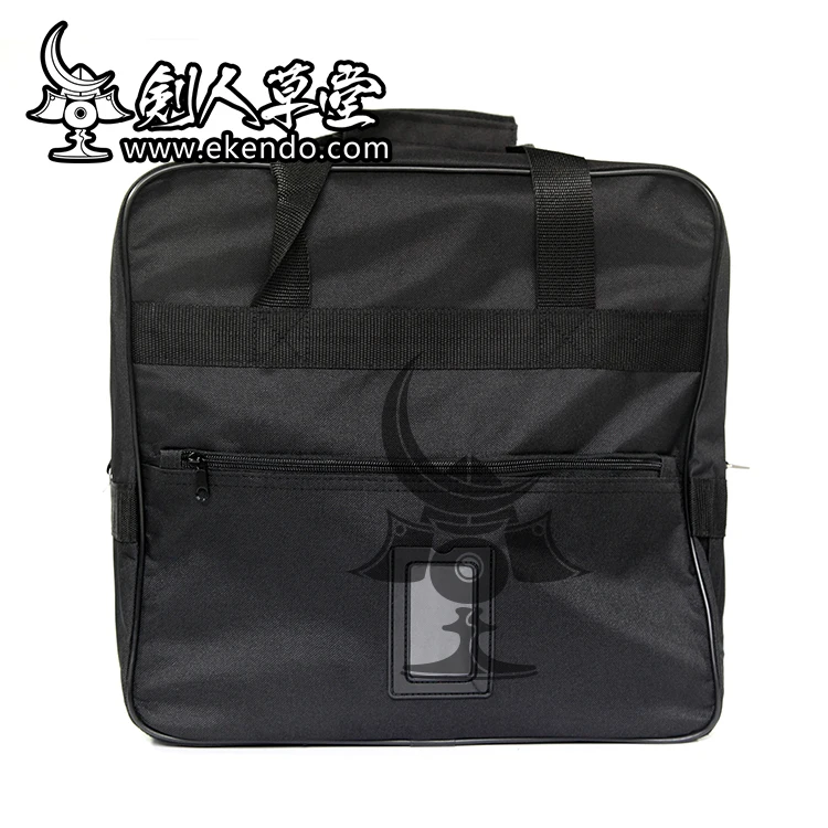 -IKENDO-BG002- NYLON BOGU SIMPLE SQUARE BAG - black square bag shoulder japanese kendo bogu bag armour bag keiko gi