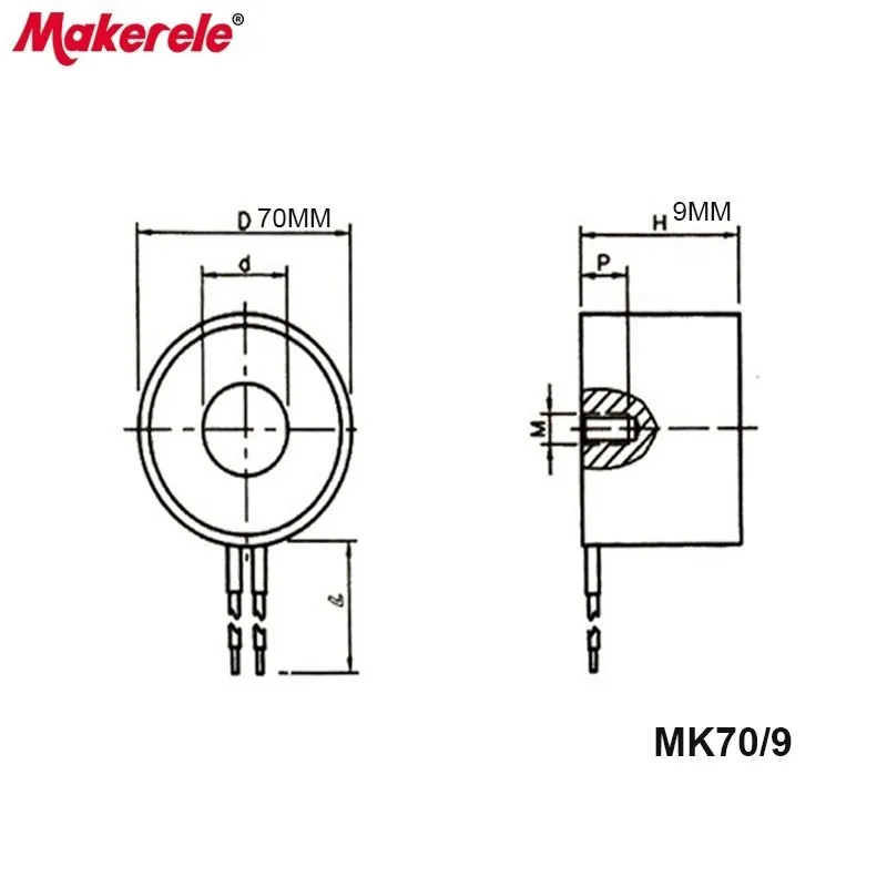MK70/9 DIY Strong Electromagnet Mini Holding Electric Magnet Lifting 20kg/200N Solenoid Sucker Electromagnet DC 6V 12V 24V