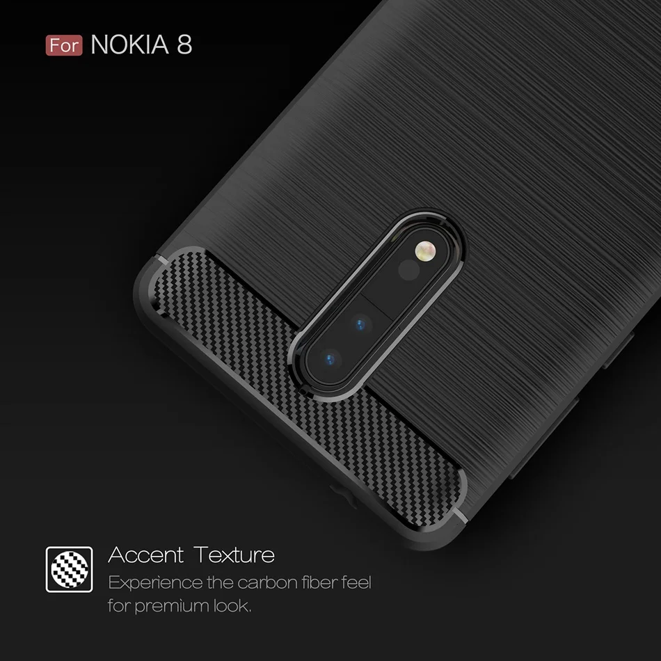 For Nokia 8 TA-1004 Case Carbon Fiber Cover For Nokia 6.1 Case Silicone Soft Capa For Nokia 7 Plus 2.1 3.1 5.1 6 2018 7Plus Case