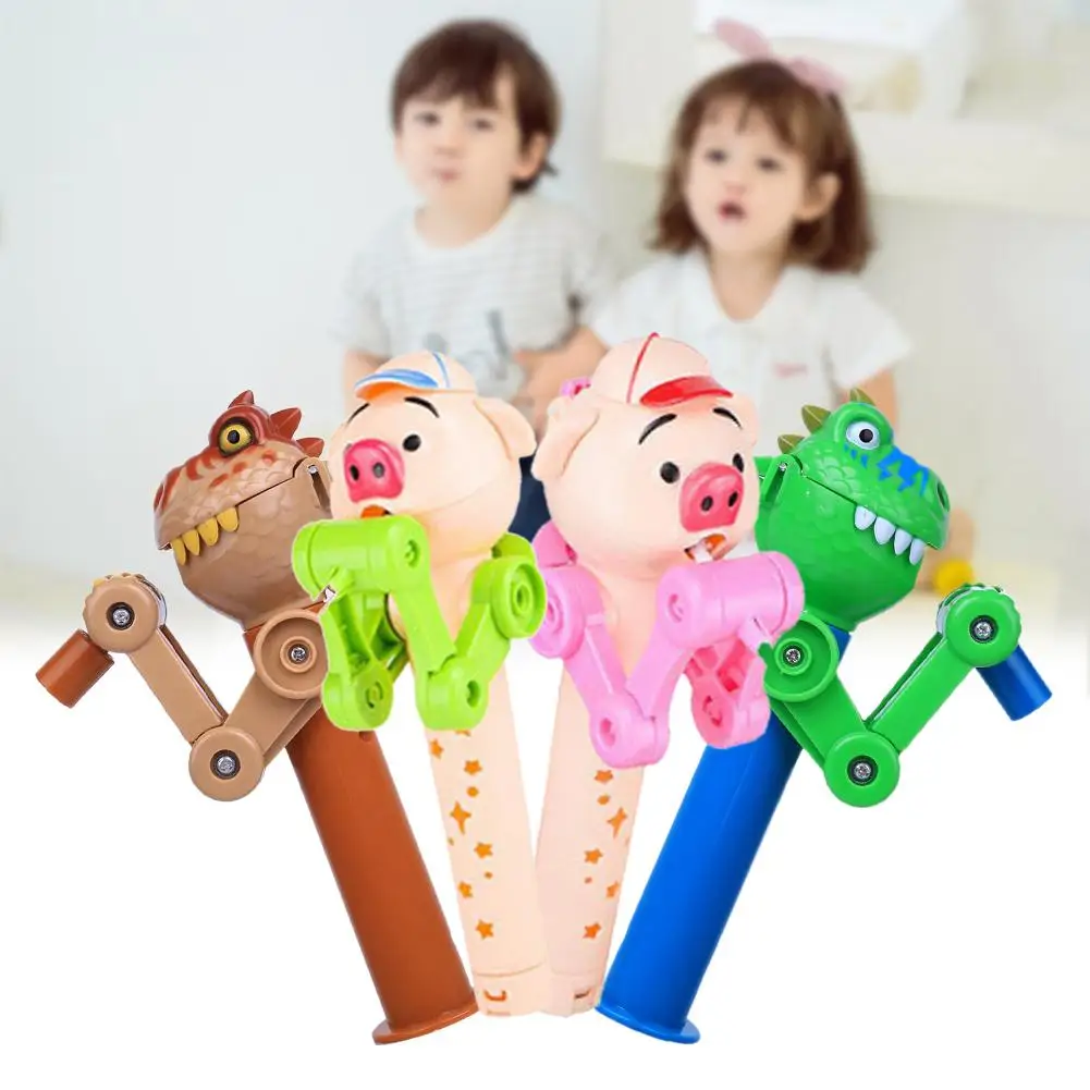 Kid Creative Lollipop Robot Toys Personality Decompression Toys Lollipop Holder Novelty Decompression Candy Dust-proof Toy Child