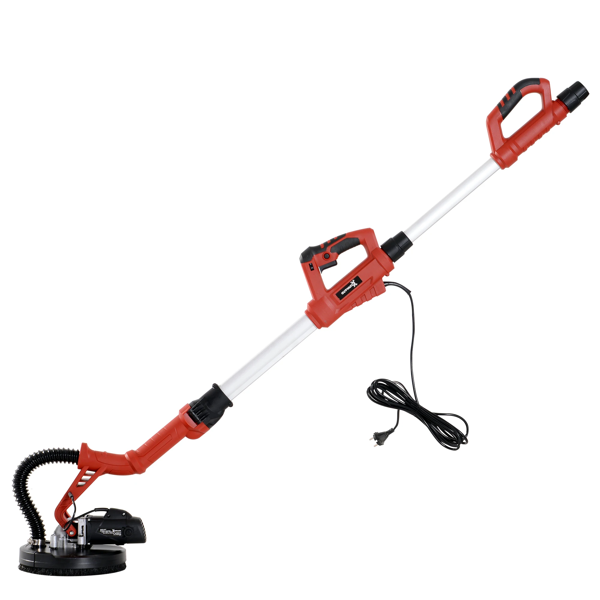 DURHAND Lijadora de Pared Techo Electrica Profesional 750W Velocidad Ajustable Telescopico 120-160cm 2 Manillas