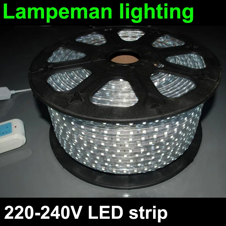 

220V led strip light 230V 240V SMD 5050+Power plug,60leds/m 5m 6m 7m 8m 9m 10m 11m 12m 13m 14m 16m 17m 18m 19m 21m 22m 23m 24m