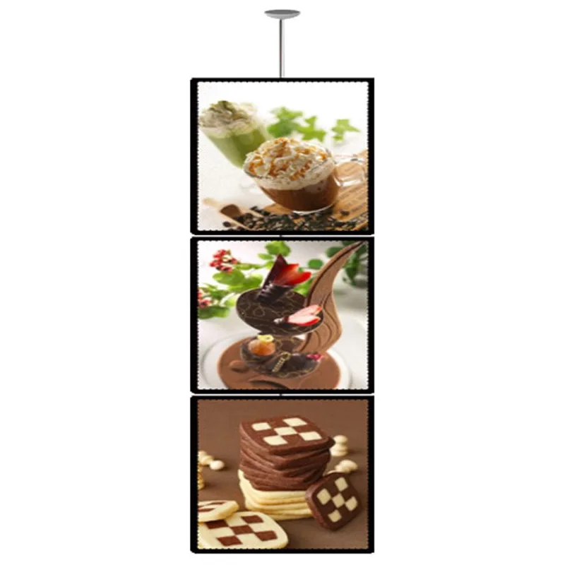 (3 Unit/Column) A3 Single Sided Ceiling Hanging Poster Display Light Box ,Suspended LED Light Boxes