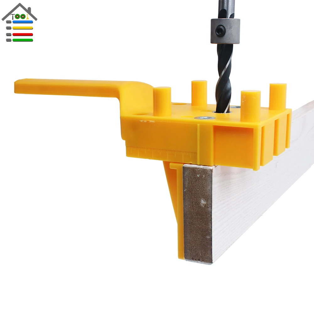 Wood Dowel Jig Kit 6 8 10mm Drill Guide Set with Wooden Pins Center Dowel Tenon Handheld Woodworking Quick Doweling Joints