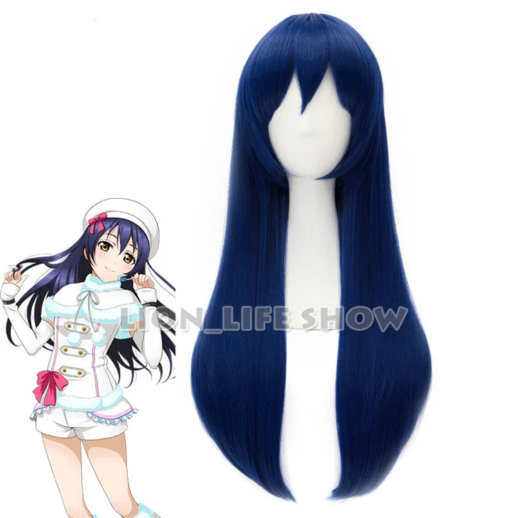 

LoveLive Sonoda Umi Love Live длинные прямые искусственные волосы фиолетового цвета термостойкие синтетические парики для косплея