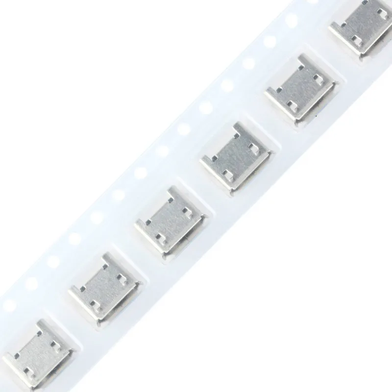 Conector hembra Micro USB tipo B de 5 pines, conector SMD de 4 Patas de 90 grados para mesa, teléfono móvil, accesorios de bricolaje, producto