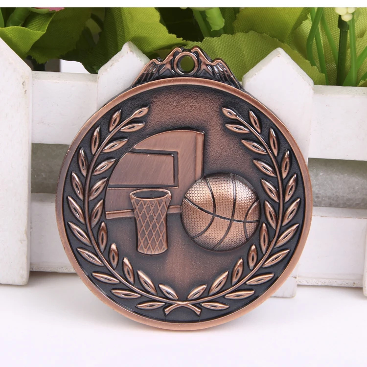 Basketball Nursery School Sports Medal Gold Silver Bronze Motion, Honor Communication Ability/self-confidence Developing  6.5 cm