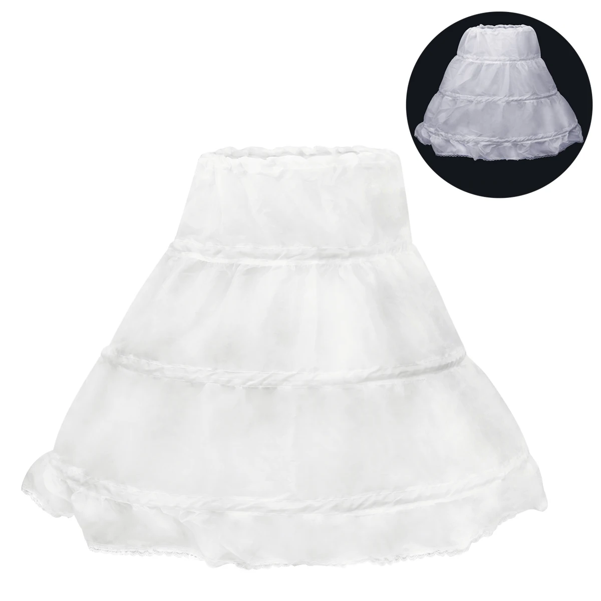 Petticoat Crinoline Underskirt Skirtgirl Flower Girls Half Dress Hoop Kids Gown For White Petticoats Underskirts Little