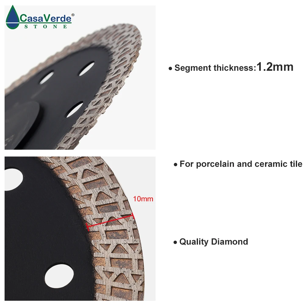 Hoja de sierra de diamante DC-SRSB02, 115mm, para corte de porcelana y azulejos de cerámica, Envío Gratis