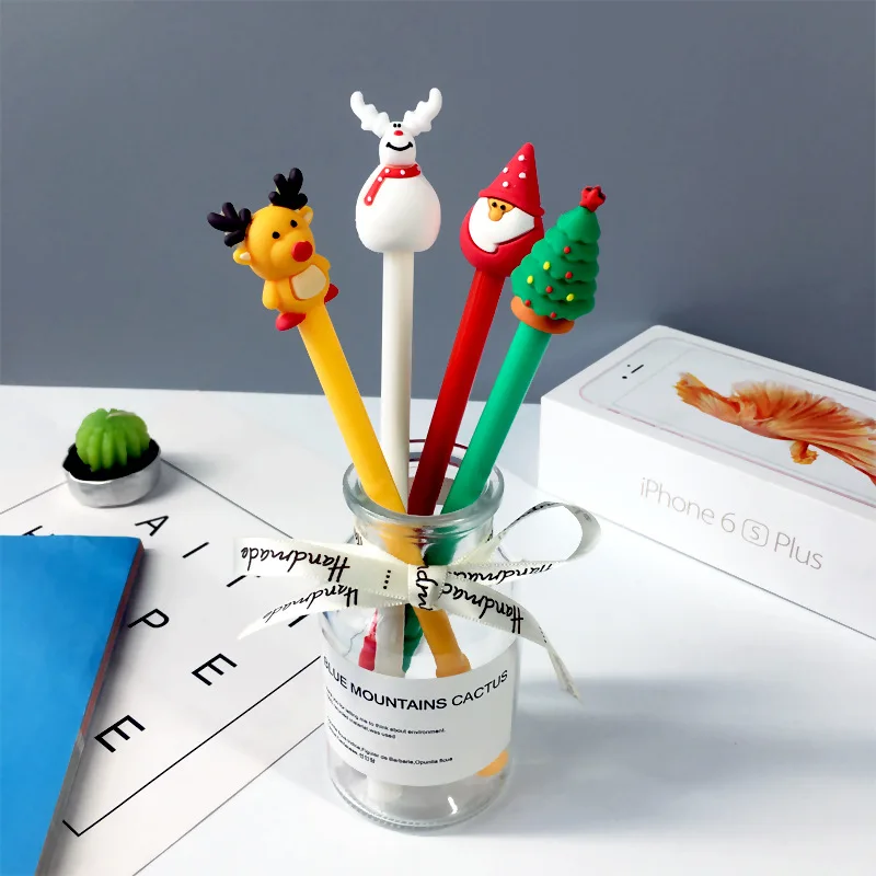 Christmas Old Man Cute gel pen Snowman Gel Pen Christmas Students Creative Gift Pen