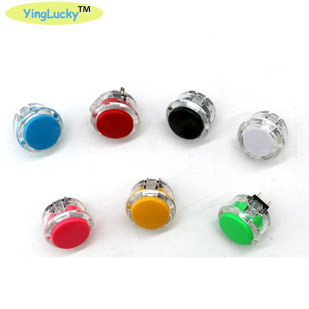 yinglucky 10pcs SANWA OBSF-30 OBSC-24 Transparent Arcade Button 30mm Push Button Replace JAMMA sanwa buttons sanwa arcade