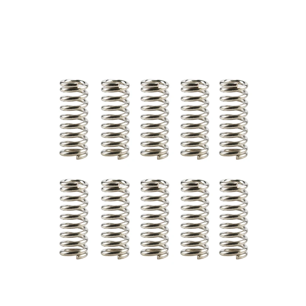 10pcs/lot 3D Printer Accessory Feeder Spring for Ultimaker Makerbot Wade Extruder Nickel Plating 1.2mm 20mm