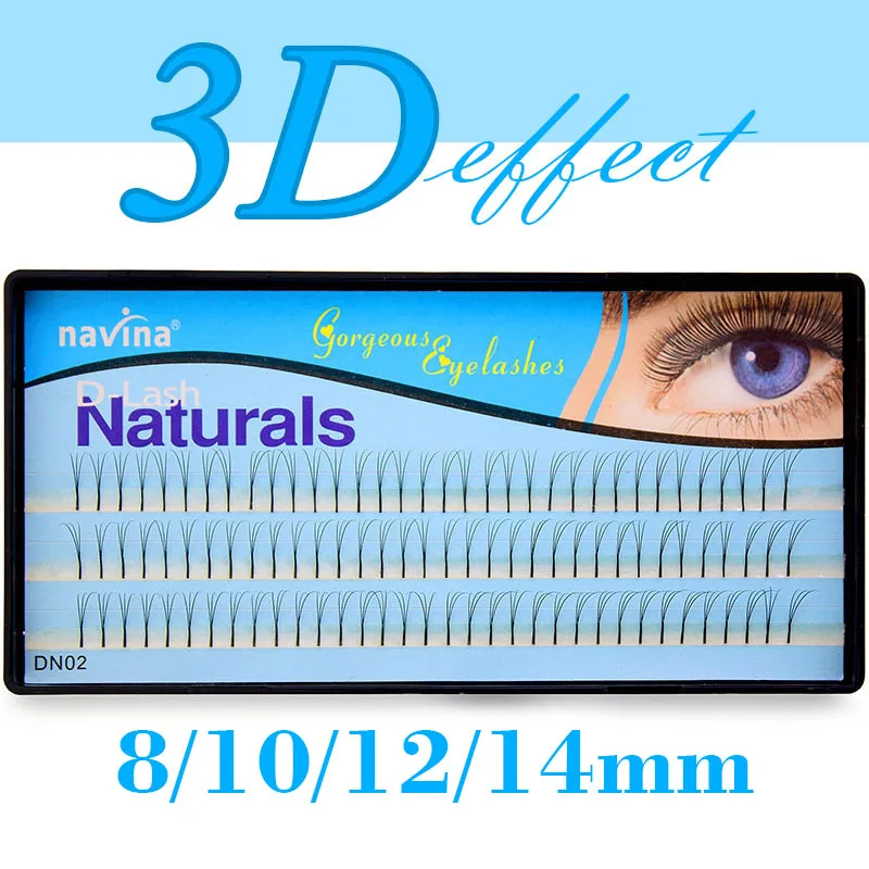 Navina Natural 3D Volume Effect Eyelash Extension Mink Individual Eyelashes Long Black Makeup False Eye Lashes 3D Russian Volume