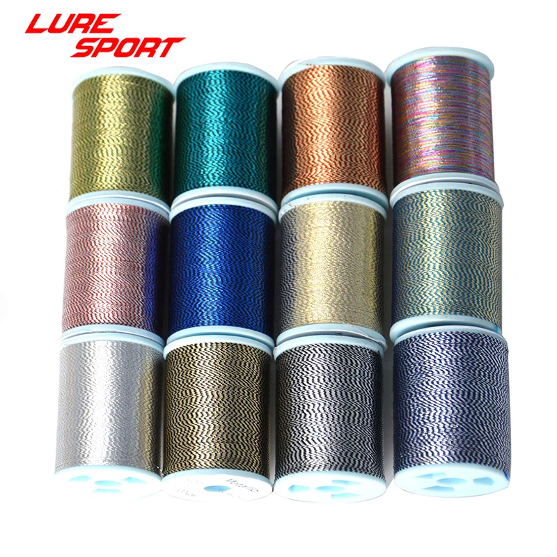 LureSport 4pcs Metallic 2 colors Thread Rod building component  Decorating rod wrap thread Pole Repair DIY Accessories