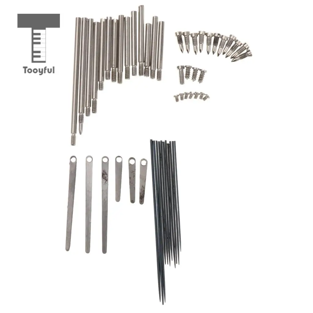 Tooyful 1 Set Clarinet Repair Tool Kit Steel Spring Leaf Key Rollers Screws Reed Needle Woodwind Parts