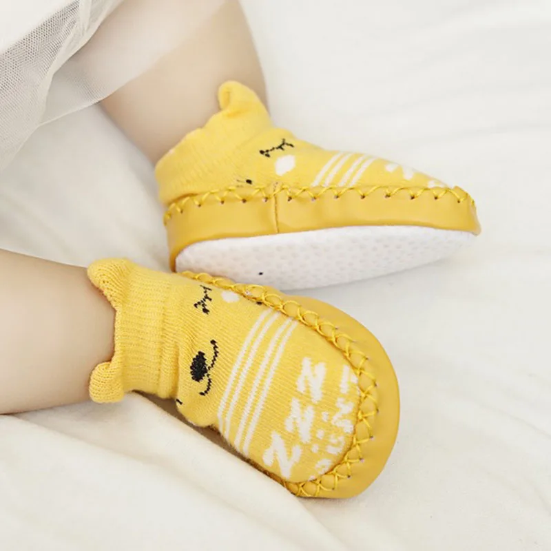 2024 Newborn Spring Autumn Winter Infant Funny Socks Anti Slip Baby Boy Socks With Rubber Soles Baby Girl Cute Socks Free Ship