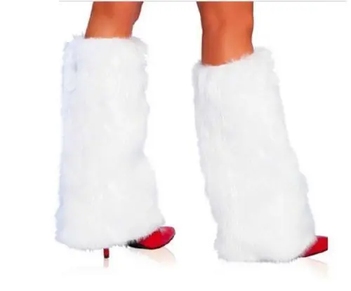 Marke Neue Frauen Sexy Faux Pelz Beinlinge Rave Fluffies Dame Boot Abdeckung Santa Weihnachten Heißer Herbst Winter Warme Bein wärmer