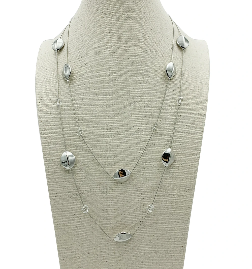 European and American Fashion Accessories Double-Deck Dainty Chain Necklace Simple Layering Necklaces For Gift 3 Colors