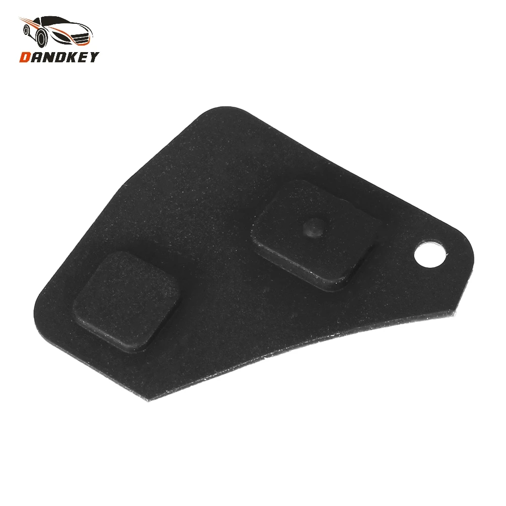 Dandkey 2PCS Replacement 2/3 Button Remote Key Fob Repair Kit Switch Rubber Pad For Toyota Key RAV4 Corolla Camry Prado Black