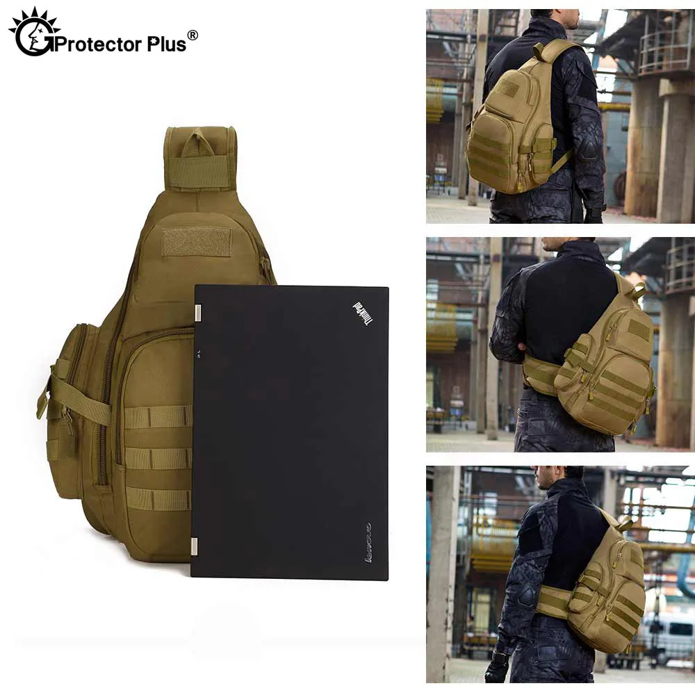 Imagem -05 - Grande Triângulo Peito Bolsa Crossbody Bolsa Esportes ao ar Livre Camping Molle Ombro Viagem Mochila Ciclismo Laptop