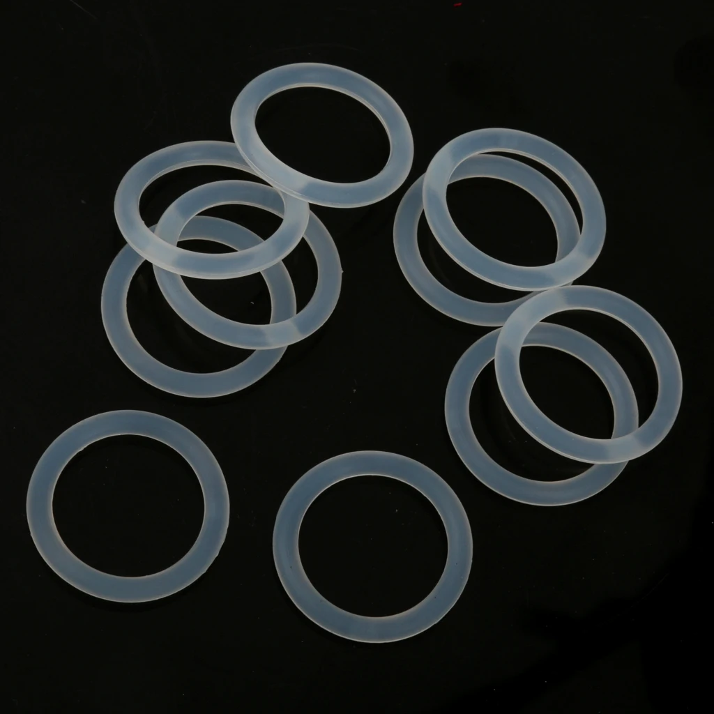 10Pcs Silicone Baby Infant Pacifier Holder Adapter O Ring Dummy Ring Ring for Pacifiers Clear