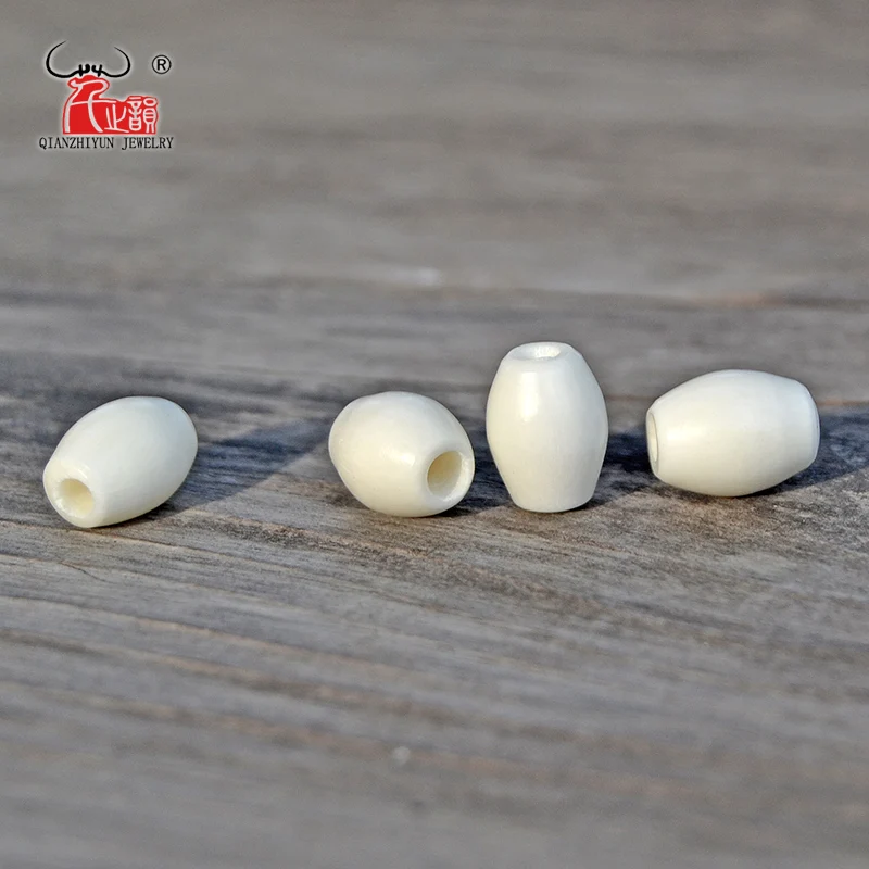 GZ-018  10PCS Handmade Carved Yak Bone Beads for Jewelry Making.Vintage Charms DIY Jewelry Accessory 12X9mm Macroporous Hole 3mm