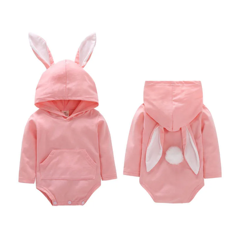 2019 New Hot Sale Cotton Spring Autumn Baby Rompers Nourrisson Filles Mignon Tenues Lapin Oreille Baby Outfits Clothes 0-24M