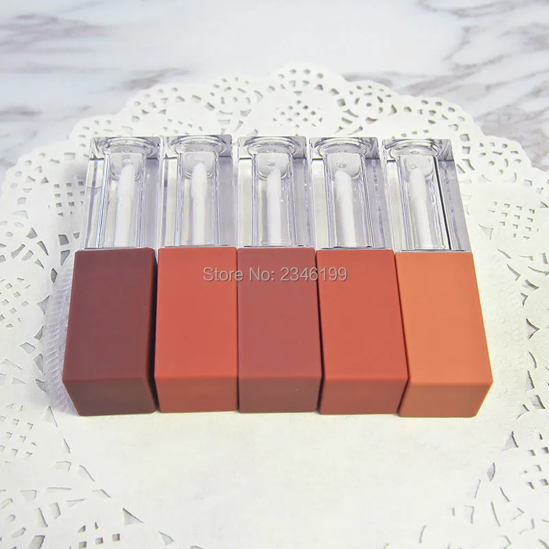 Lipgloss Tube 5ml Square Transparent Lip Glaze Tube Cosmetic Container Lip Gloss Packaging Empty Lip Gloss Containers