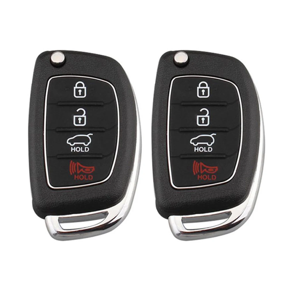 2pcs Replacement Keyless Entry Remote Control Key Fob Case For Hyundai I10 I20 I30 I35 I40 Genesis Smart Key Fob (Black)