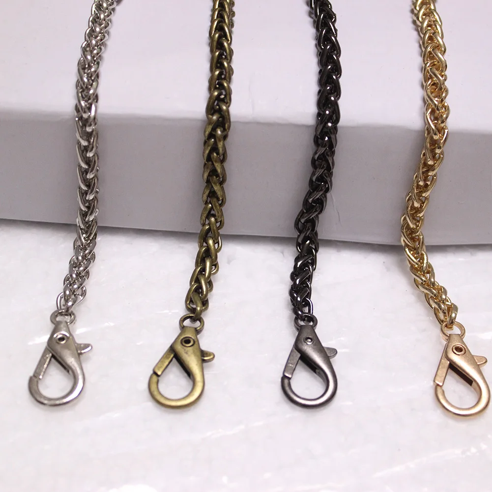 40-120cm Gold Silver Copper Lantern Chain For Handbag Purse Replacement Shoulder Bag Strap Lobster Clasp Chain Bag Accessories