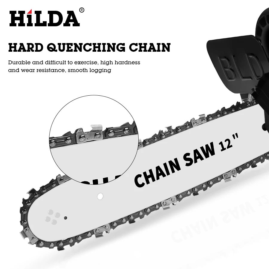 HILDA Electric Chain Saw Adapter Converter Bracket DIY Set For Angle Grinder Woodworking Tool 11.5inch/12inch