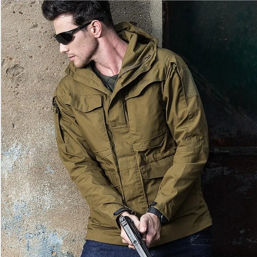 Imagem -02 - Hoodie Tático Impermeável Masculino M65 Reino Unido Eua Jaquetas de Caminhada de Outono Militar Roupas de Caça Jaqueta de Campo