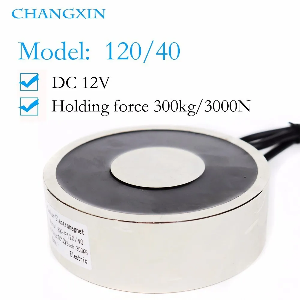 

120*40mm Large Suction 300kg Dc 6v/12v/24v Big Solenoid Electromagnet Electric Lifting Electro Strong Magnet