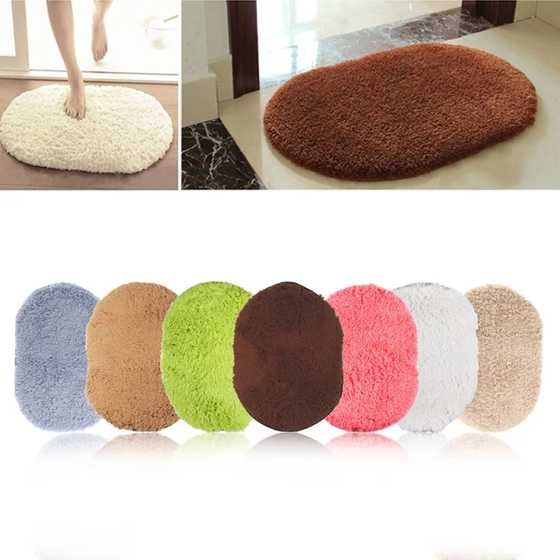 2019NEW Design Warm Soft tapetes 360 Rotatable of Super Magic Slip-Resistant Pad Room Oval Carpet Floor mats 40*60CM5