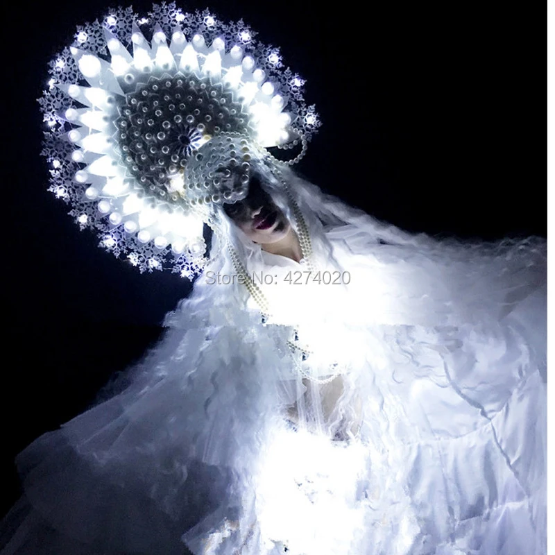 luxury super queen light up costumes  DS Party Dress Led Luminous Masquerade Cosplay Clothes stage show dress