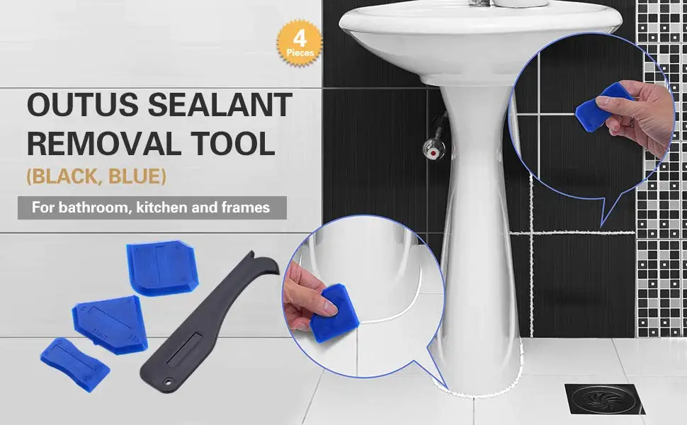 High Quality 4pcs Sealant Tool Caulking Tool Kit Caulking Scraper Caulking Buddy Sealant Spatula Sealant Finishing Tool Kit