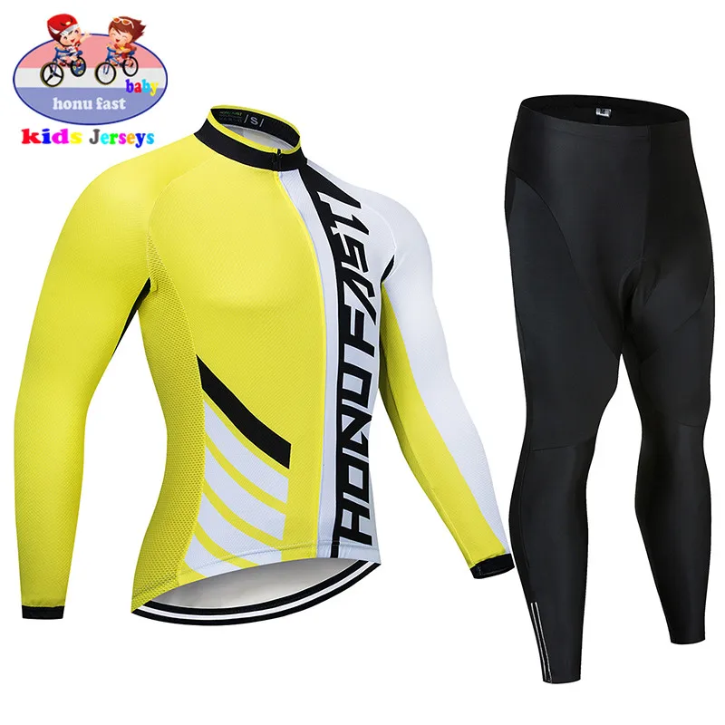 

2023 Sleeve Jersey Set Breathable Children Long Cycling Clothing Breathable Sportswear kids Bicycle Bike maillot ciclismo