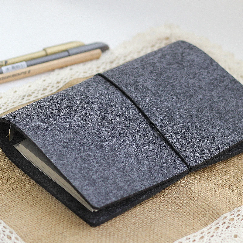 SIXONE Felt Loose Leaf Note Book Shell Fabric Inner Core A6, A7 Notebook Diary A5 Plan Office Supplies A Ring Binder stationery