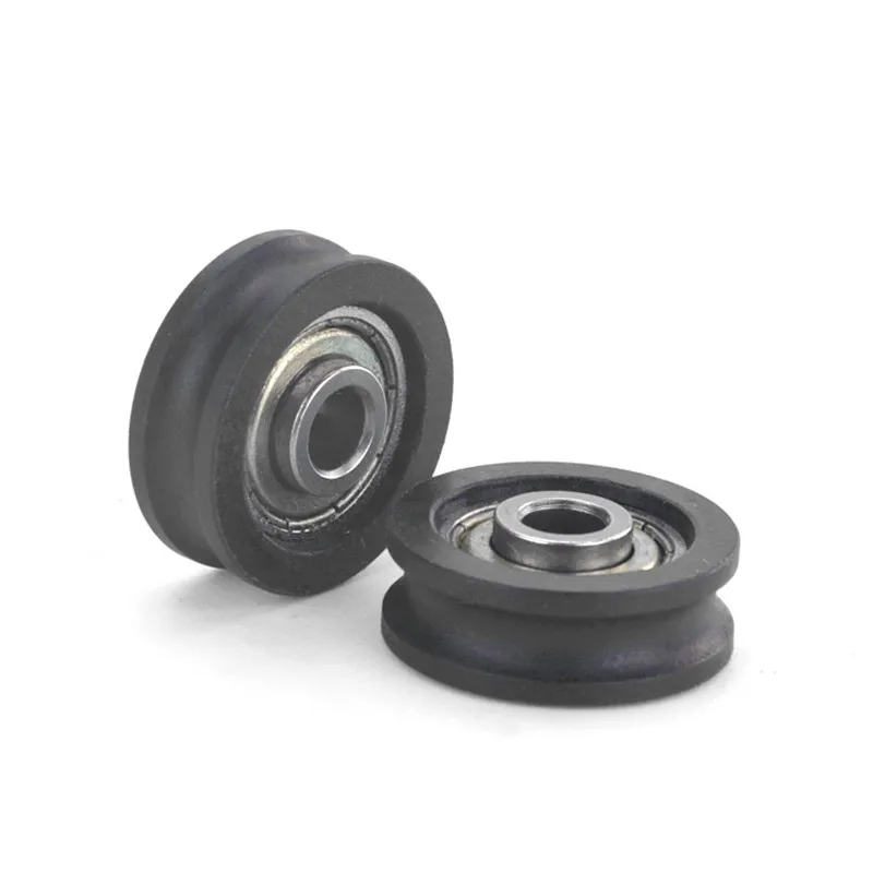[U0626-9] Trasporto Libero U scanalatura NON STANDARD cuscinetti a sfera di NYLON rivestito finestra ruota rullo porta U0629 6*29*9 U tipo di ruota