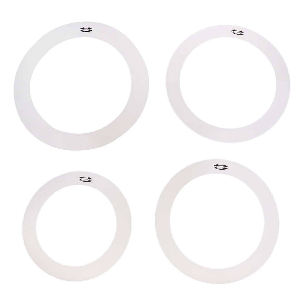 A Set Of Drum Mufflers Tone Control Rings 10'' 12'' 14'' 16'' Musical Percussion Instrument Parts