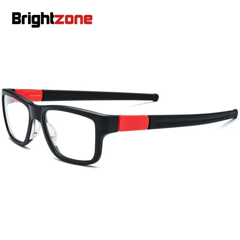 

Brightzone Tr90 Motion Frame Outdoors Cycling Myopia Glasses Non-slip Nose Men Black Square Eyewear Nerd Eyeglasses Prescription