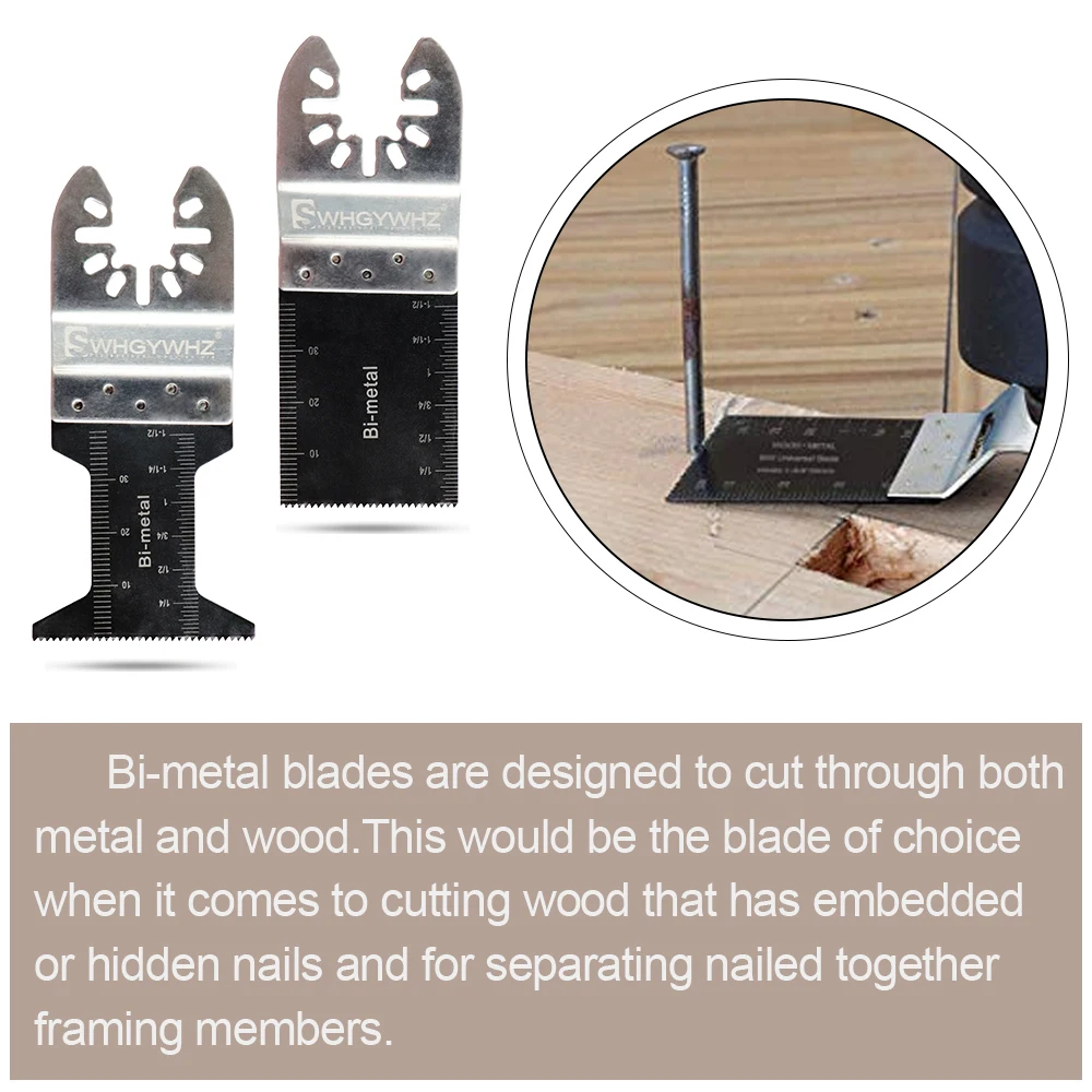 Hot Sale 15Pcs/set Oscillating Multitool Reciprocating Saw Blade Woodworking Accessories Kit DIY Cutting Power Tools