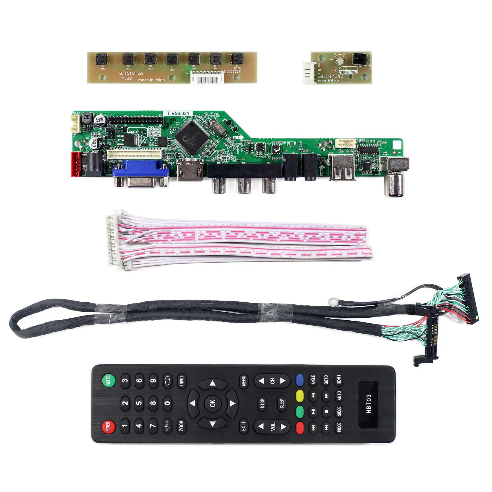 HD MI VGA AV USB RF LCD Controller Board T.V56.03 work for 42inch 1920x1080 LC420EUN