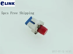 光ファイバースクエアアダプターコネクタ,緑と青,apc,psm mm,elink,卸売価格,SC-FCフィート,5個