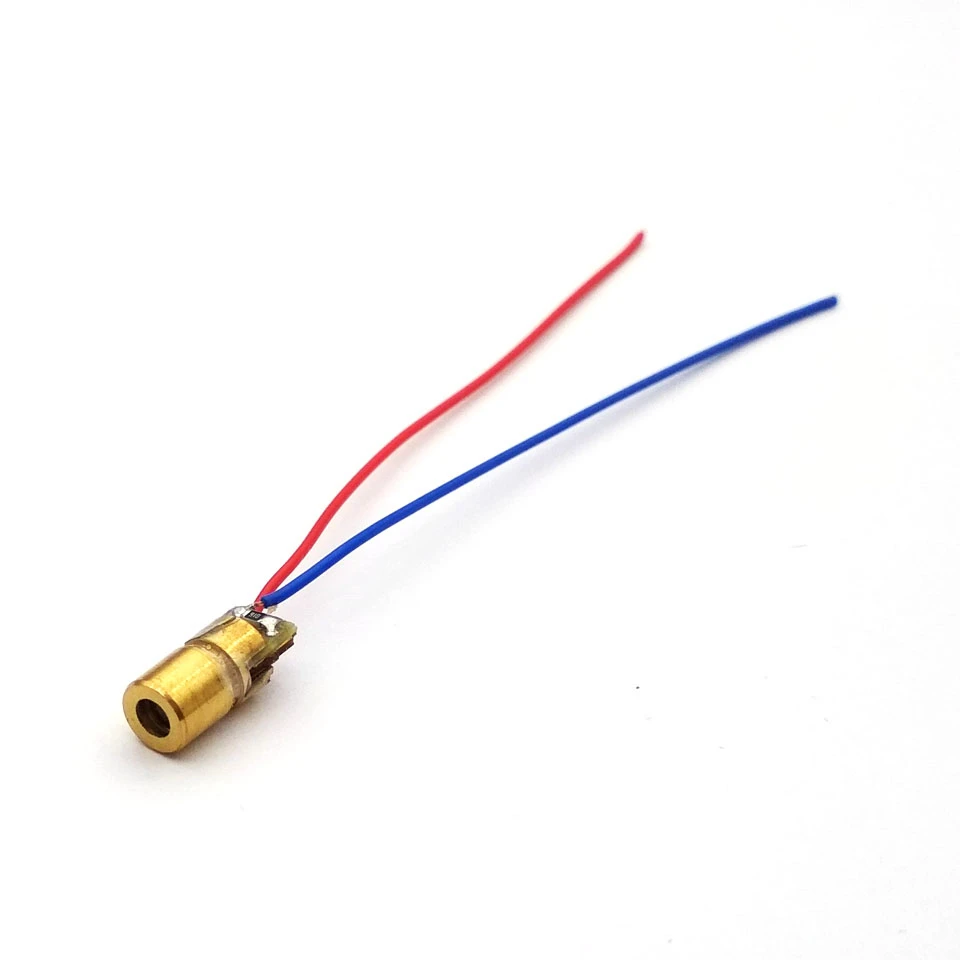 Laser Diode 650nm 6mm 3V 5mW Adjustable Laser Dot Diode Module Red Copper Head 3v